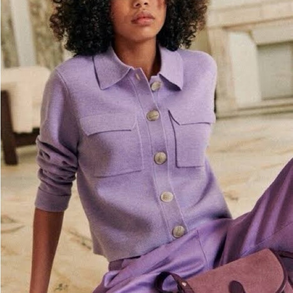 NWOT Sezane Betty Cardigan - Lilac - S